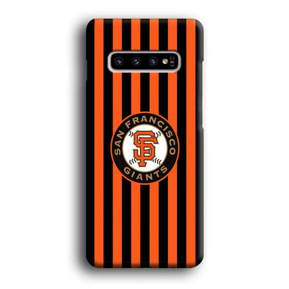 San Francisco Giants Emblem on Flag Samsung Galaxy S10 Case-Oxvistore