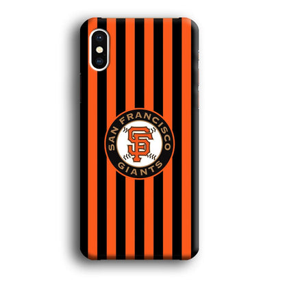 San Francisco Giants Emblem on Flag iPhone XS Case-Oxvistore