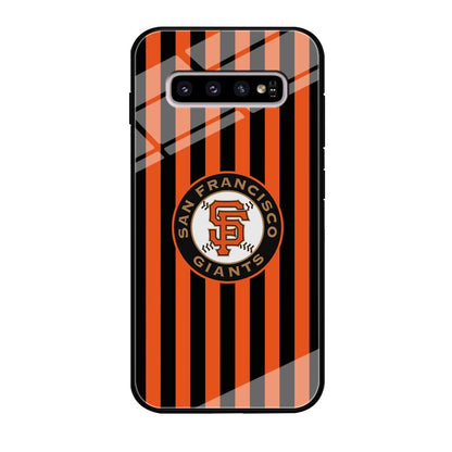 San Francisco Giants Emblem on Flag Samsung Galaxy S10 Case-Oxvistore