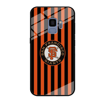 San Francisco Giants Emblem on Flag Samsung Galaxy S9 Case-Oxvistore