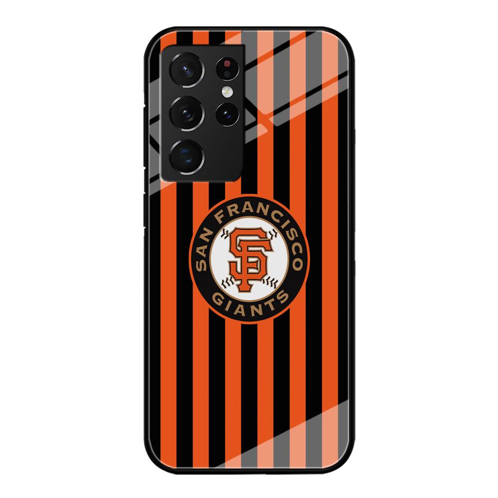 San Francisco Giants Emblem on Flag Samsung Galaxy S21 Ultra Case-Oxvistore