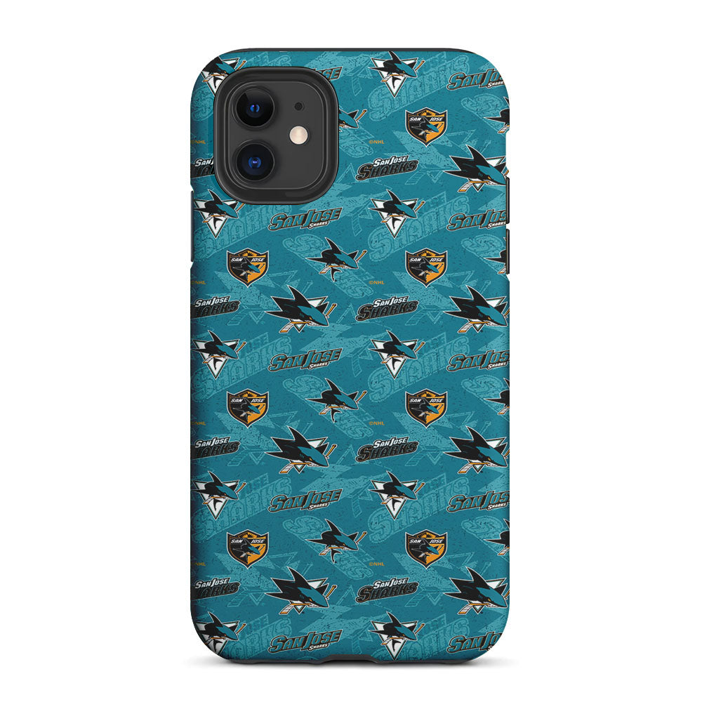 San Jose Sharks Pattern 2 in 1 Tough Phone Case