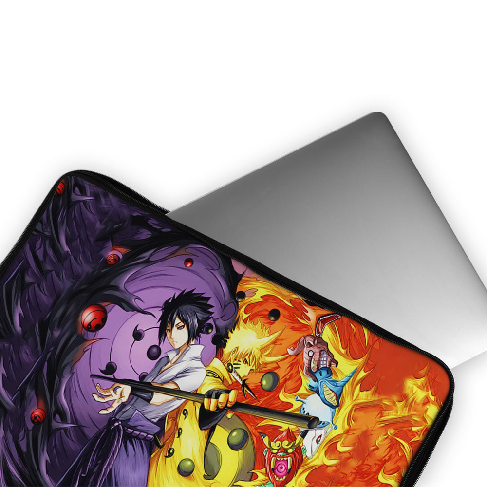 Sasuke Rinnegan Naruto Nine Tails Laptop Sleeve Protective Cover