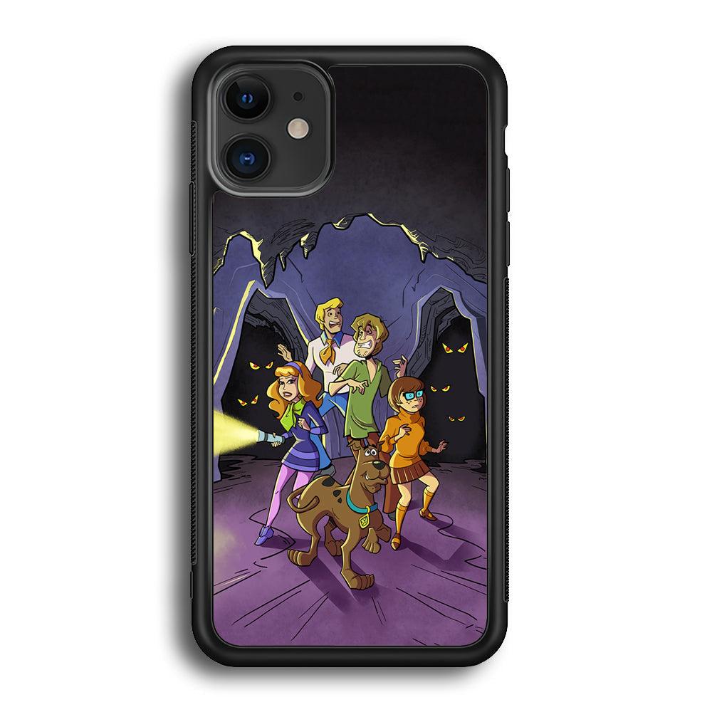 Scooby Doo Everybody Afraid iPhone 11 Case-Rubber Black (2D Case)-Oxvistore