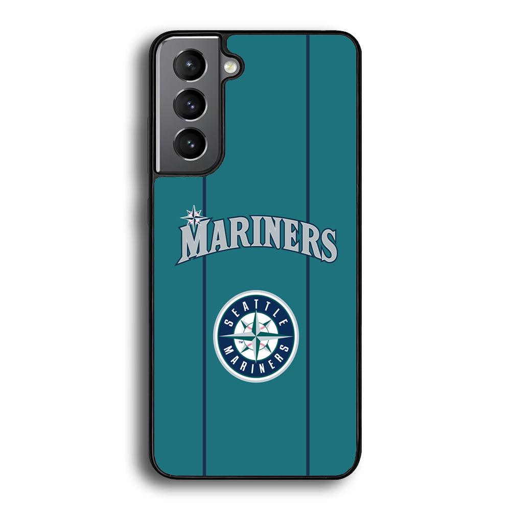 Seattle Mariners Green Blue Jersey Samsung Galaxy S22 Case-Rubber Black (2D Case)-Oxvistore