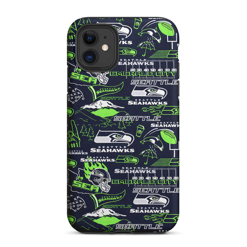 Seattle Seahawks Pattern 2 in 1 Tough Phone Case