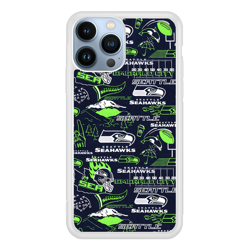 Seattle Seahawks Pattern 2D Rubber Phone Case