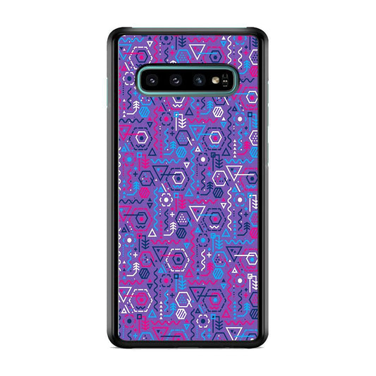 Shape of Algorithm Samsung Galaxy S10 Case-Rubber Black (2D Case)-Oxvistore