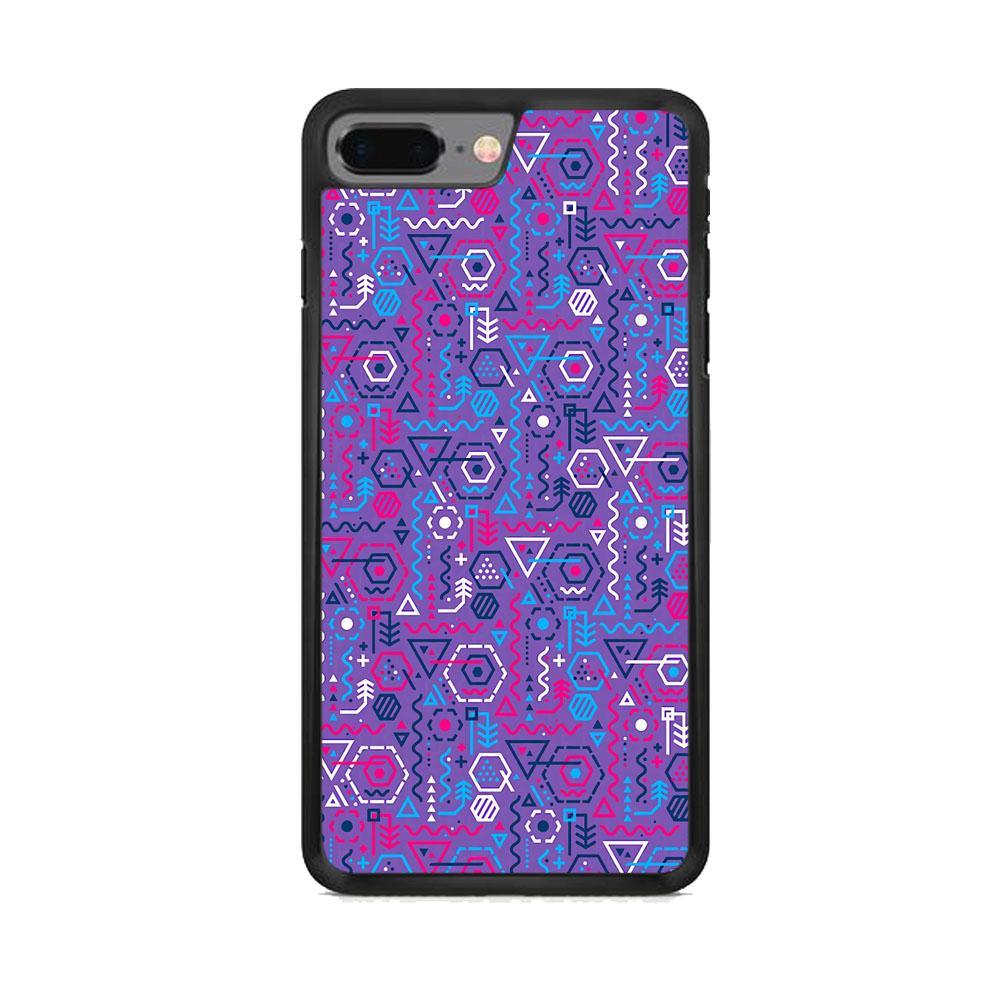 Shape of Algorithm iPhone 7 Plus Case-Rubber Black (2D Case)-Oxvistore