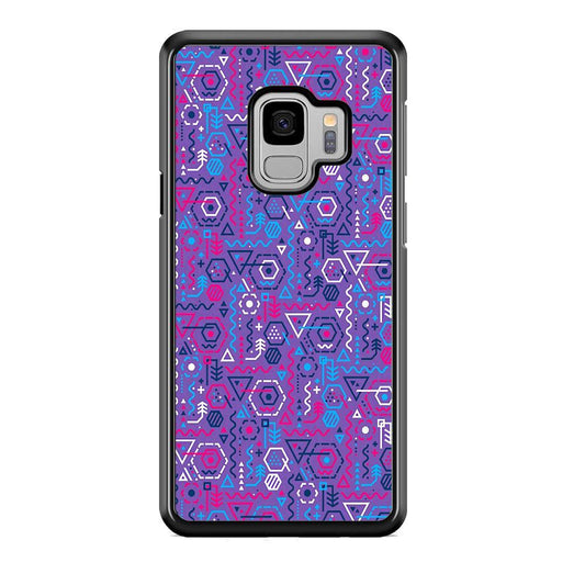 Shape of Algorithm Samsung Galaxy S9 Case-Rubber Black (2D Case)-Oxvistore