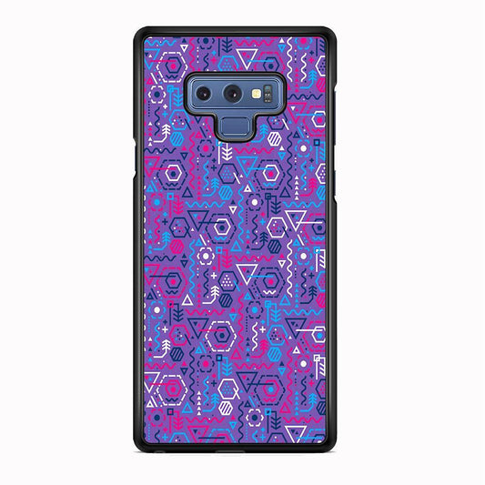 Shape of Algorithm Samsung Galaxy Note 9 Case-Rubber White (2D Case)-Oxvistore
