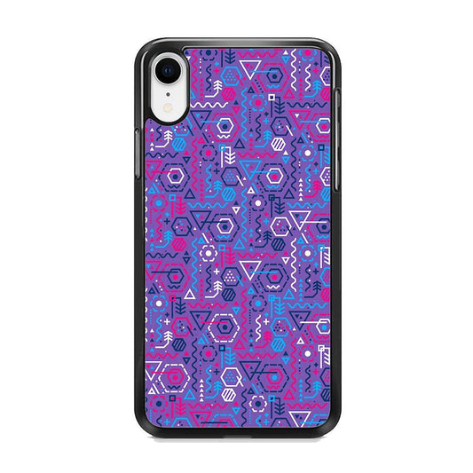 Shape of Algorithm iPhone XR Case-Rubber Black (2D Case)-Oxvistore