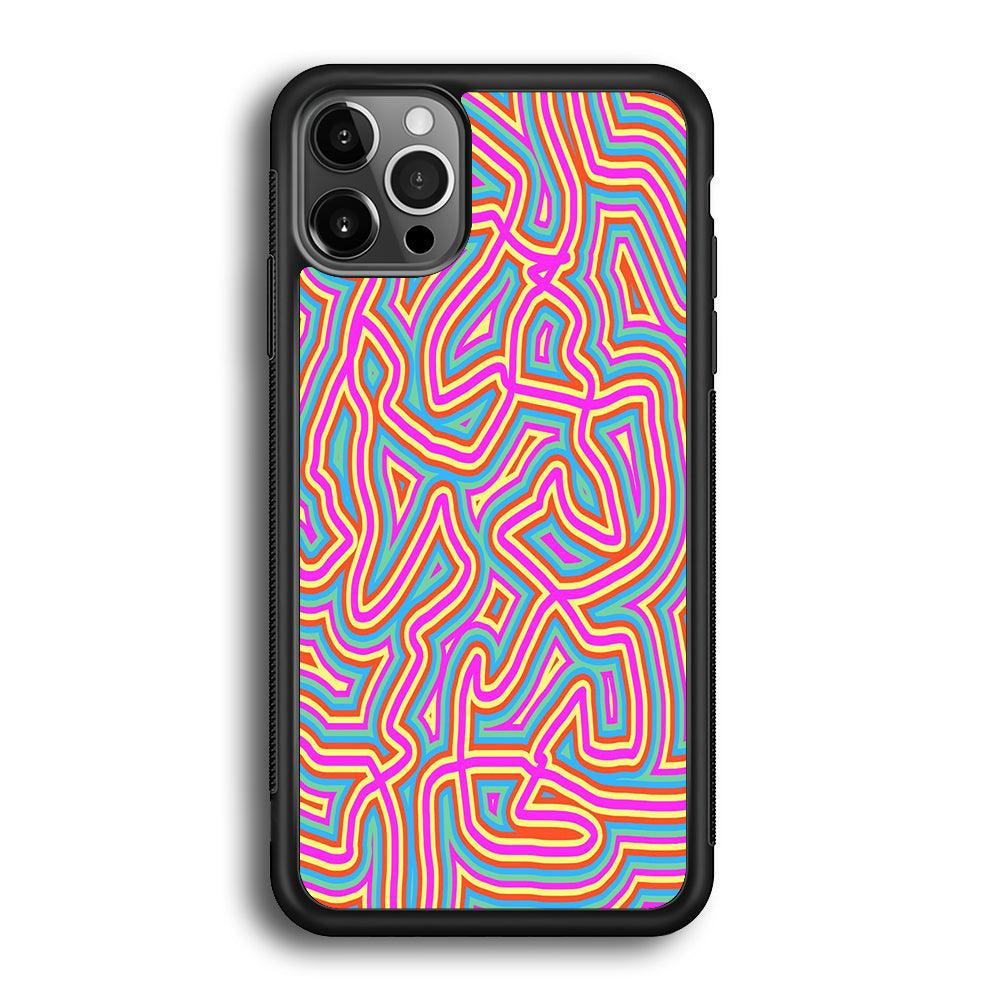 Shapes Abstract 04 iPhone 12 Pro Max Case-Rubber White (2D Case)-Oxvistore