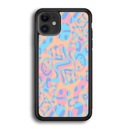 Shapes Abstract 05 iPhone 12 Case-Rubber White (2D Case)-Oxvistore