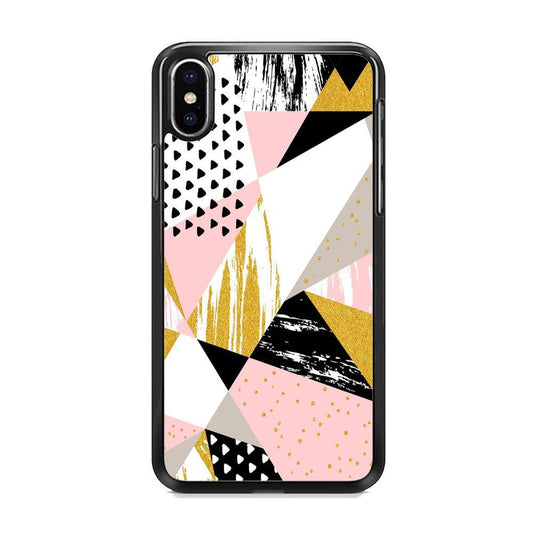 Shapes Abstract 01 iPhone X Case-Rubber Black (2D Case)-Oxvistore
