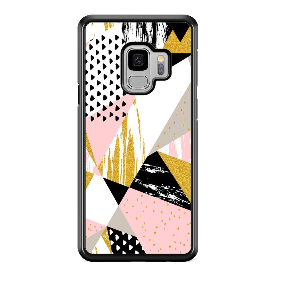 Shapes Abstract 01 Samsung Galaxy S9 Case-Rubber Black (2D Case)-Oxvistore