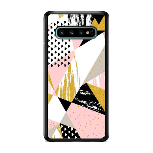 Shapes Abstract 01 Samsung Galaxy S10 Case-Rubber Black (2D Case)-Oxvistore