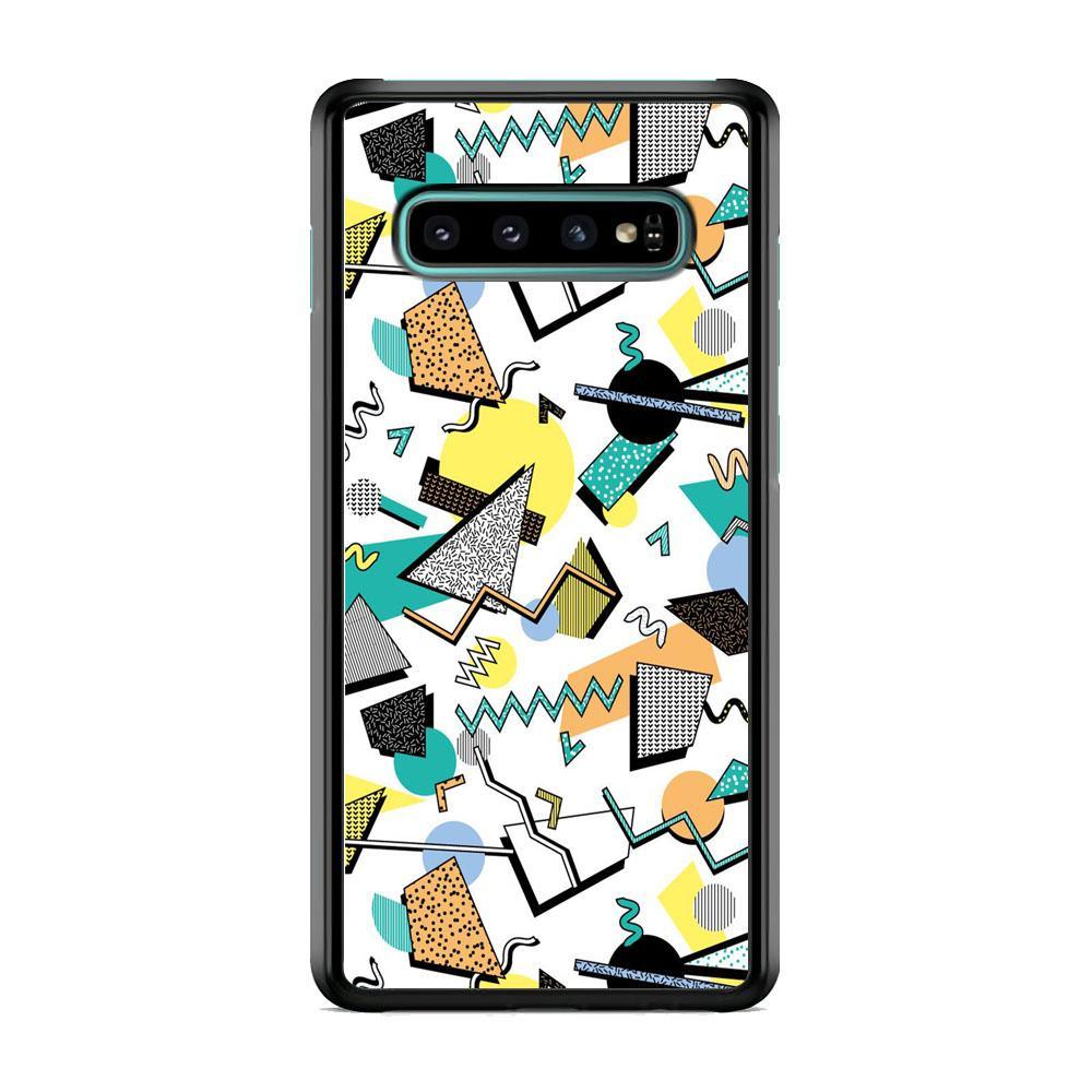 Shapes Abstract 02 Samsung Galaxy S10 Case-Rubber Black (2D Case)-Oxvistore