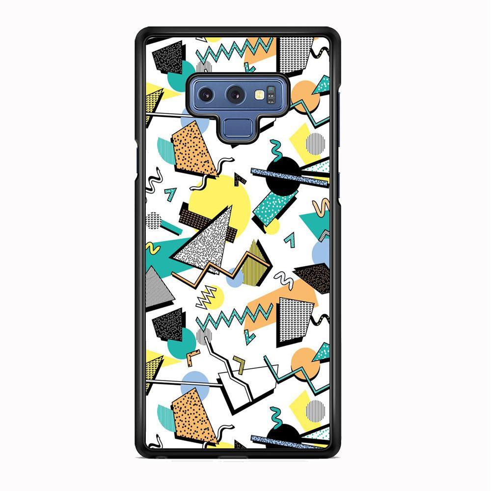 Shapes Abstract 02 Samsung Galaxy Note 9 Case-Rubber Black (2D Case)-Oxvistore