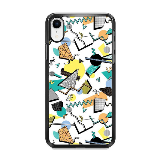 Shapes Abstract 02 iPhone XR Case-Rubber Black (2D Case)-Oxvistore