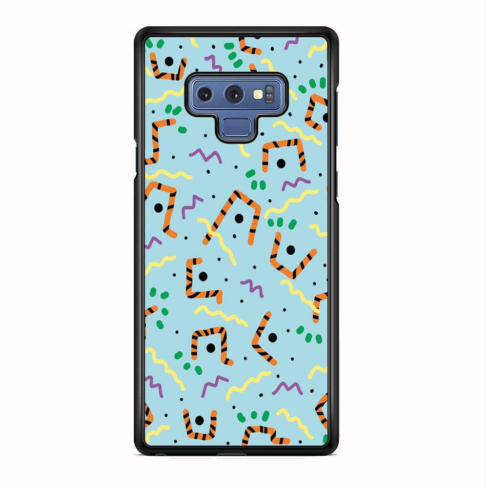 Shapes Abstract 03 Samsung Galaxy Note 9 Case-Rubber Black (2D Case)-Oxvistore