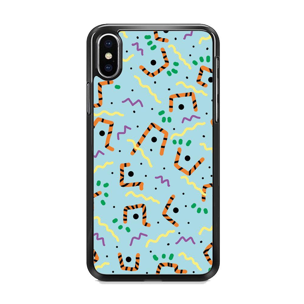 Shapes Abstract 03 iPhone XS MAX Case-Rubber Black (2D Case)-Oxvistore