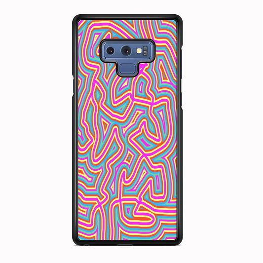 Shapes Abstract 04 Samsung Galaxy Note 9 Case-Rubber Black (2D Case)-Oxvistore