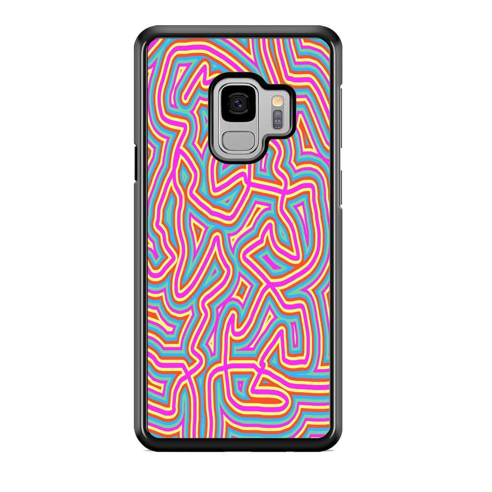 Shapes Abstract 04 Samsung Galaxy S9 Case-Rubber Black (2D Case)-Oxvistore