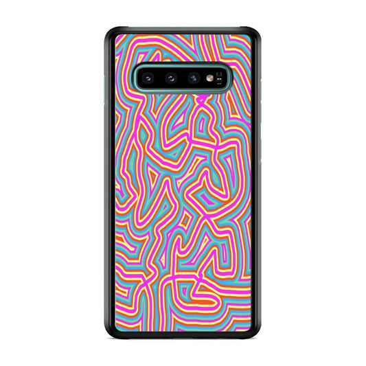 Shapes Abstract 04 Samsung Galaxy S10 Case-Rubber Black (2D Case)-Oxvistore