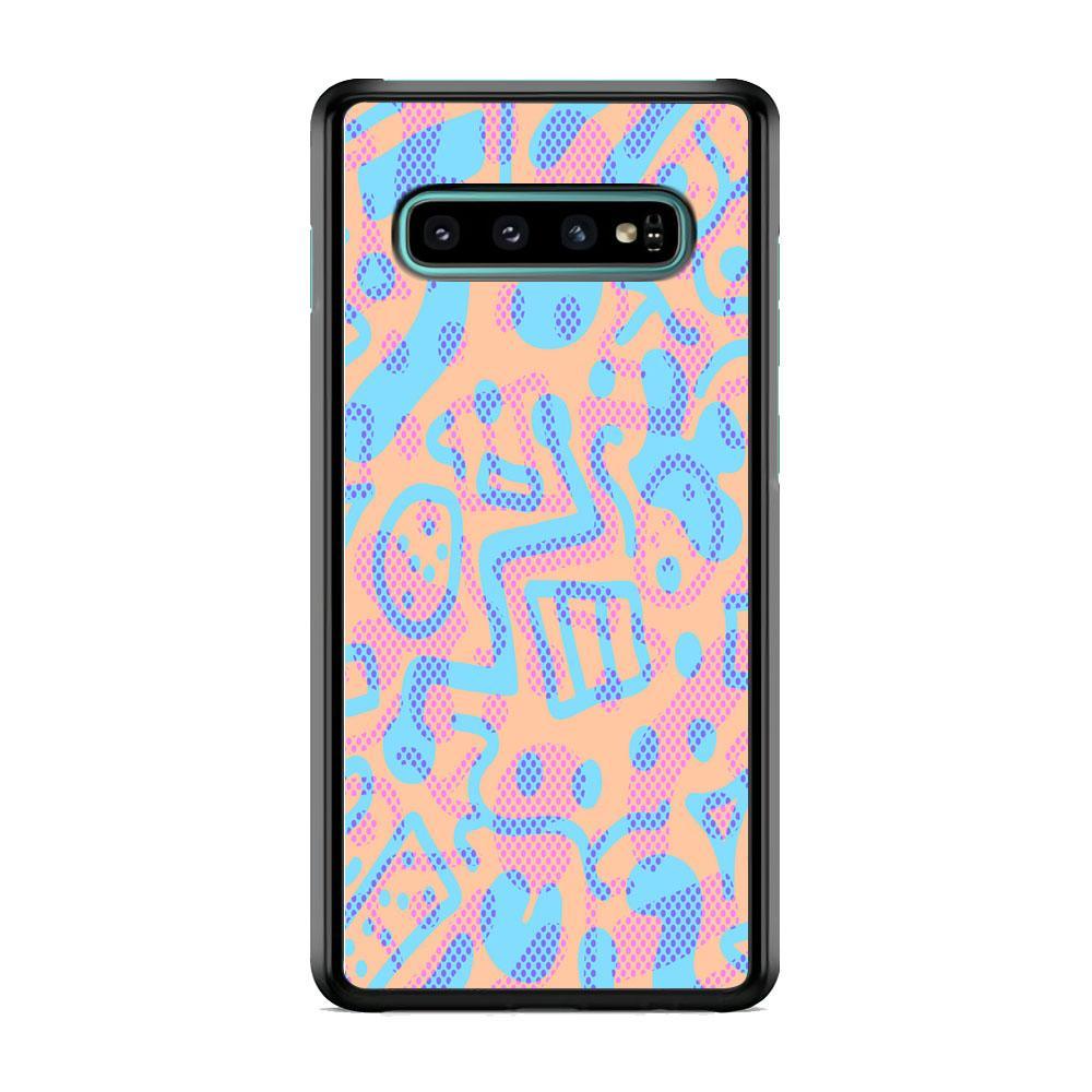 Shapes Abstract 05 Samsung Galaxy S10 Case-Rubber Black (2D Case)-Oxvistore