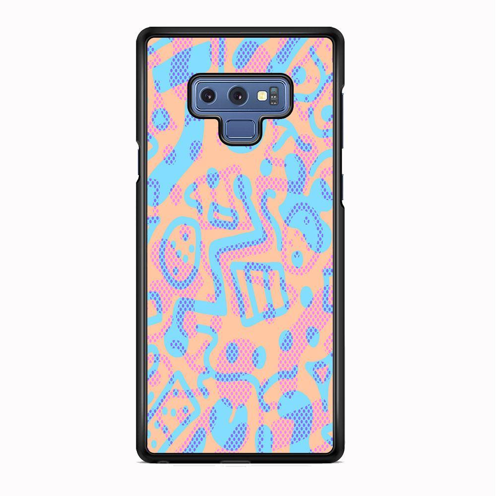 Shapes Abstract 05 Samsung Galaxy Note 9 Case-Rubber Black (2D Case)-Oxvistore