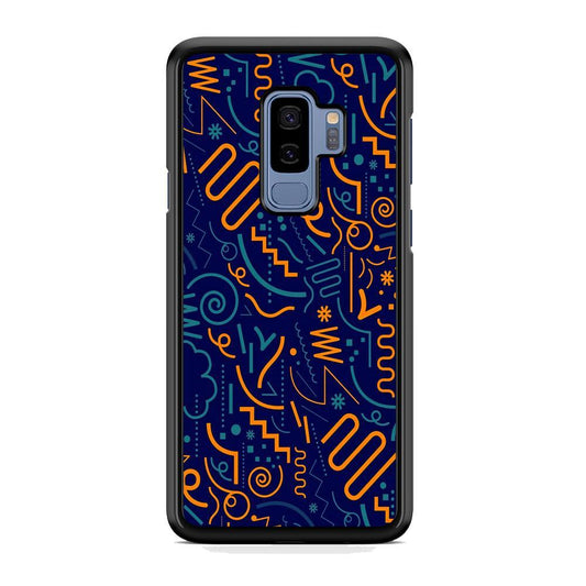 Shapes Abstract 06 Samsung Galaxy S9 Plus Case-Rubber Black (2D Case)-Oxvistore