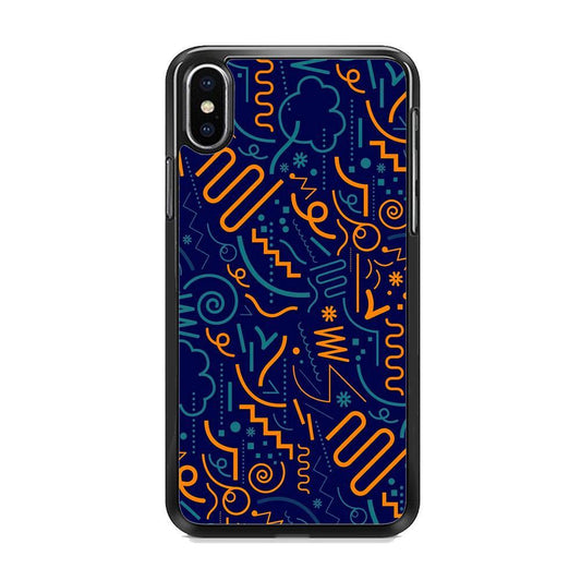 Shapes Abstract 06 iPhone X Case-Rubber Black (2D Case)-Oxvistore
