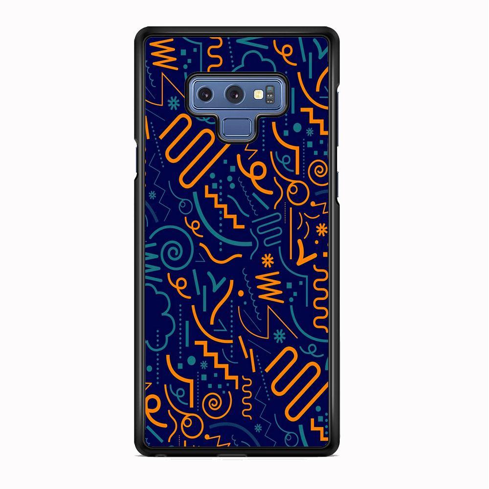 Shapes Abstract 06 Samsung Galaxy Note 9 Case-Rubber Black (2D Case)-Oxvistore
