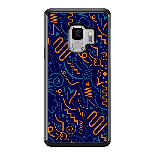 Shapes Abstract 06 Samsung Galaxy S9 Case-Rubber Black (2D Case)-Oxvistore