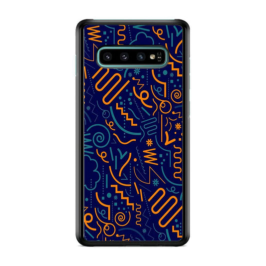 Shapes Abstract 06 Samsung Galaxy S10 Case-Rubber Black (2D Case)-Oxvistore