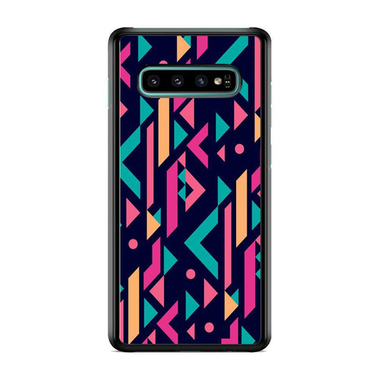 Shapes Abstract 07 Samsung Galaxy S10 Case-Rubber Black (2D Case)-Oxvistore