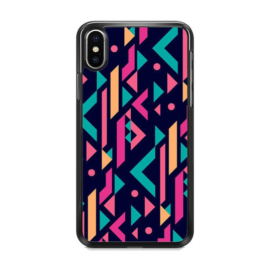 Shapes Abstract 07 iPhone X Case-Rubber Black (2D Case)-Oxvistore