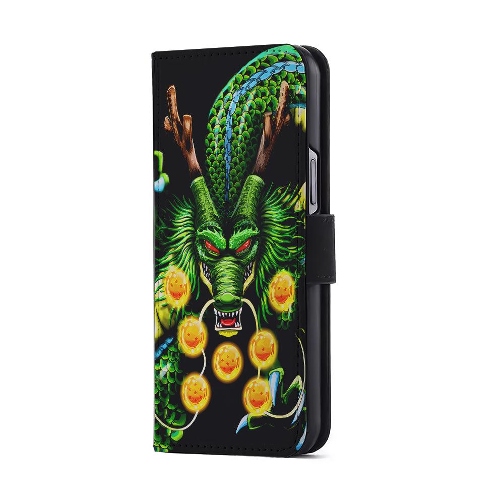 Shenron Dragon Ball Z Black Flip Wallet Phone Case-Oxvistore