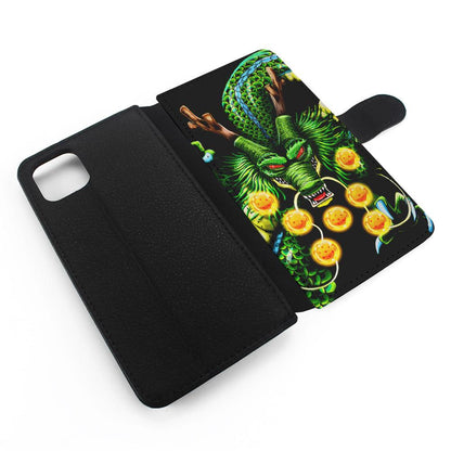 Shenron Dragon Ball Z Black Flip Wallet Phone Case-Oxvistore