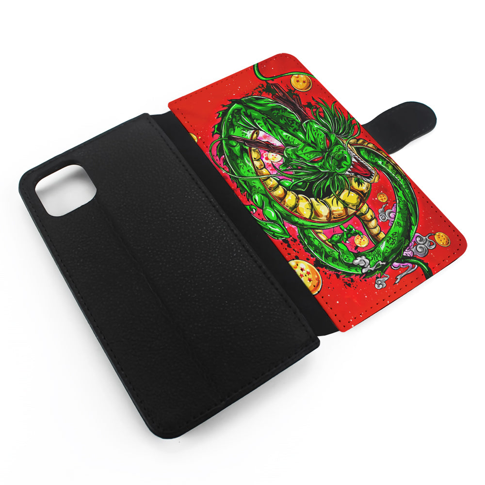 Shenron Dragon Ball Z Red Flip Wallet Phone Case