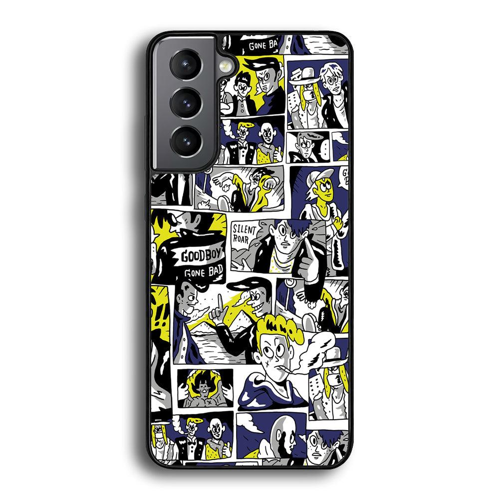 Silent Riders Gone Bad Samsung Galaxy S24 Case-Rubber White (2D Case)-Oxvistore