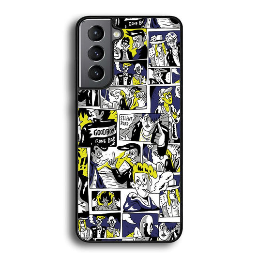 Silent Riders Gone Bad Samsung Galaxy S24 Case-Rubber White (2D Case)-Oxvistore