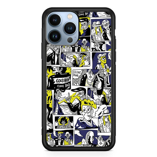 Silent Riders Gone Bad iPhone 13 Pro Max Case-Rubber White (2D Case)-Oxvistore