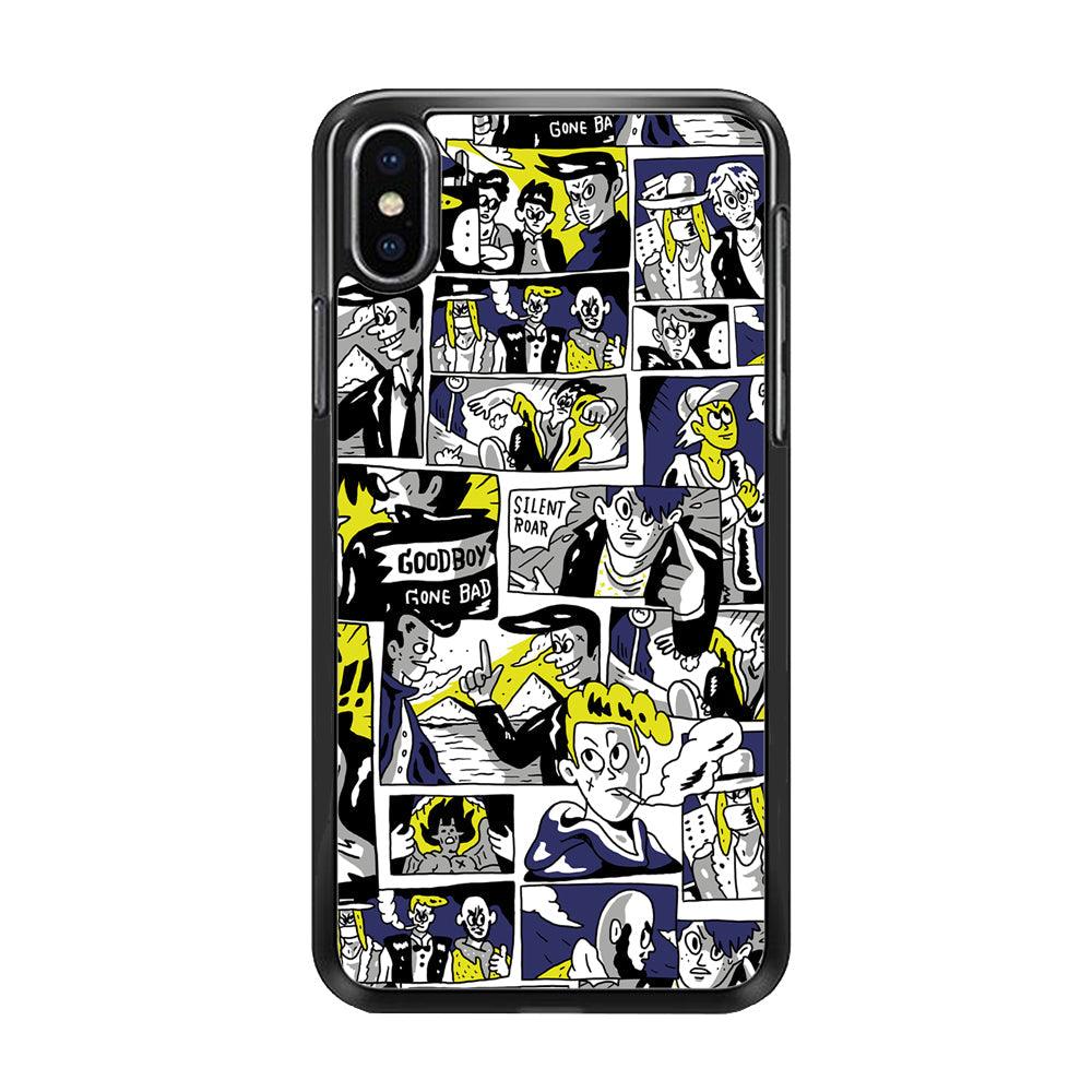 Silent Riders Gone Bad iPhone XS Case-Rubber Black (2D Case)-Oxvistore
