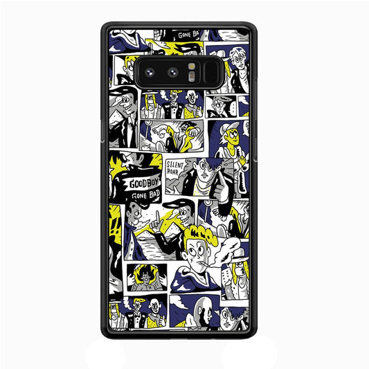 Silent Riders Gone Bad Samsung Galaxy Note 8 Case-Rubber Black (2D Case)-Oxvistore