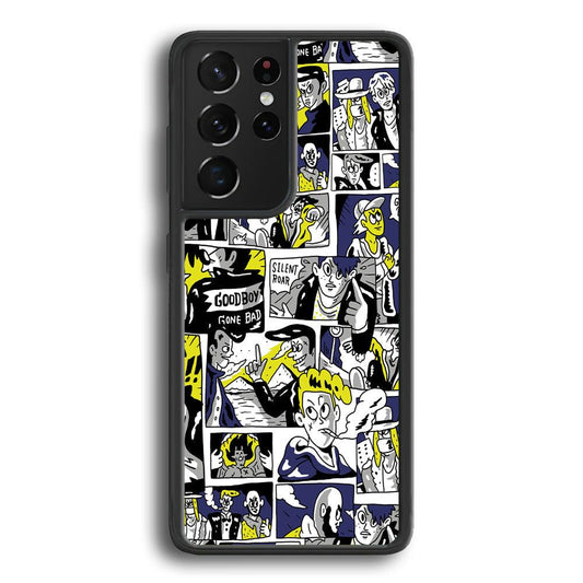 Silent Riders Gone Bad Samsung Galaxy S21 Ultra Case-Rubber Black (2D Case)-Oxvistore