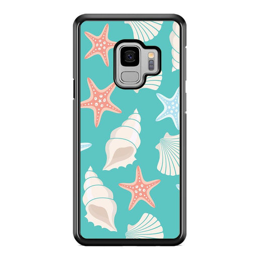 Simply Shells Collage Samsung Galaxy S9 Case-Rubber Black (2D Case)-Oxvistore