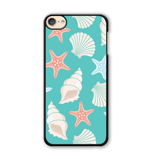 Simply Shells Collage iPod Touch 6 Case-Plastic Black (2D Case)-Oxvistore