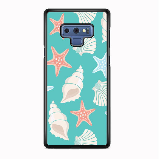 Simply Shells Collage Samsung Galaxy Note 9 Case-Rubber Black (2D Case)-Oxvistore